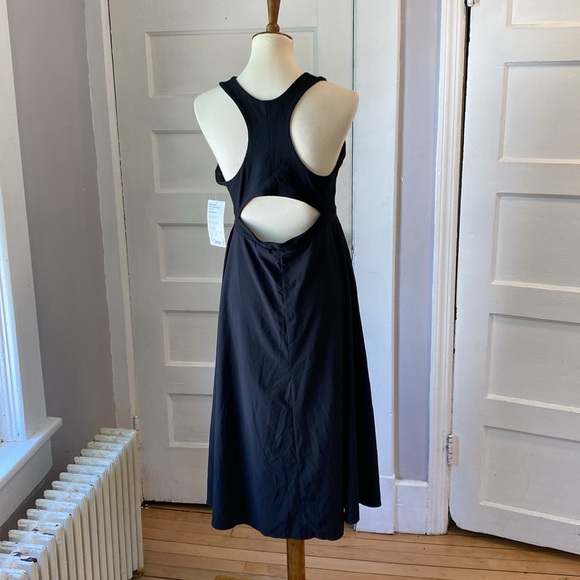 NWT Athleta Black Hybrid Support Winona Midi Dress, Size LP - Picture 7 of 14